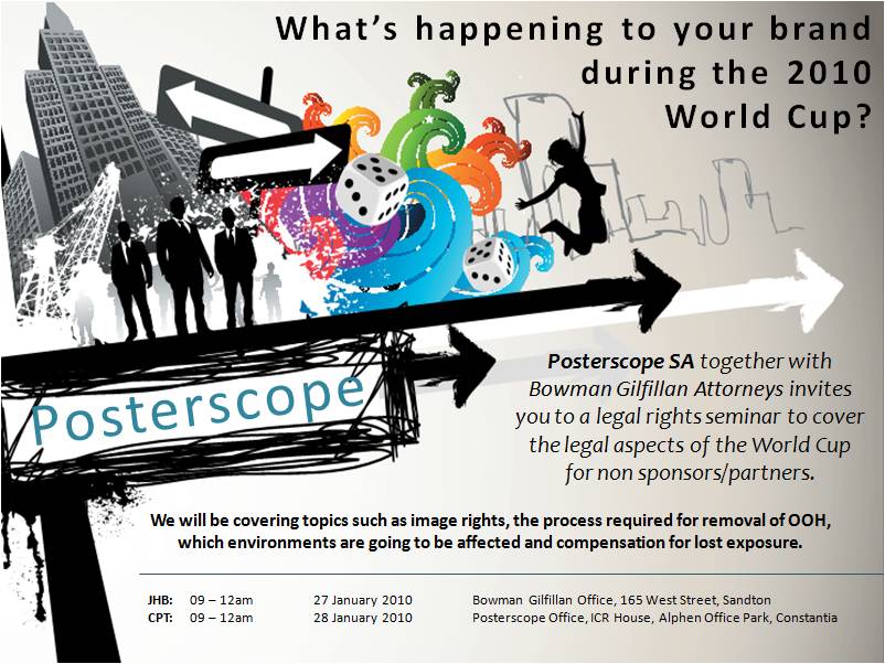 World Cup 2010 Legal Rights Seminar  Posterscope South Africa